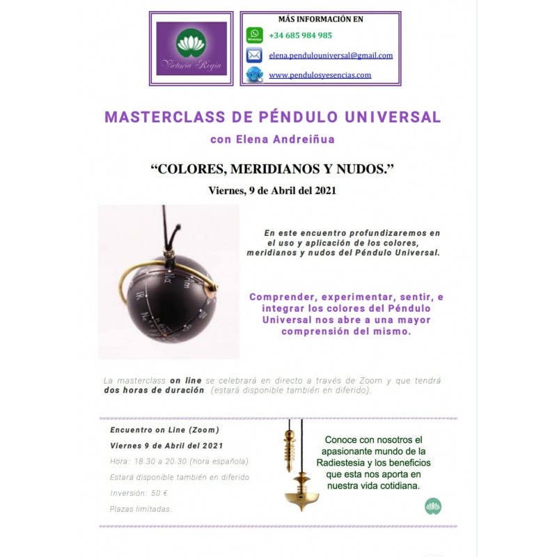MASTERCLASS: COLORES, MERIDIANOS Y NUDOS